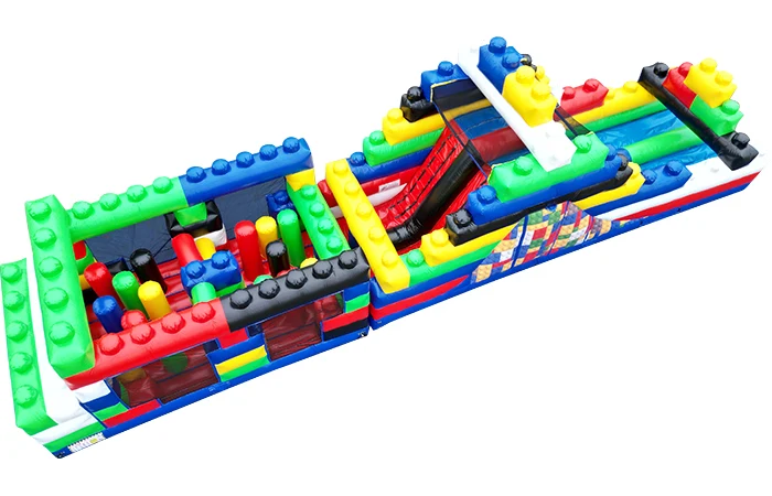 50ft Block Party Obstacle Course with Climb and Slide